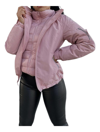 Campera 2 En 1 Mujer Rompeviento Inflable Hhp Importada