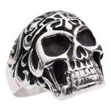 Anillo Calavera De Plata 925 Labrada Craneo Rock Metal Skull