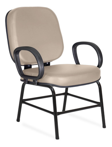 Cadeira Obeso Torino Plus Size Fixa Bege