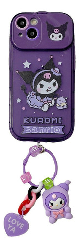 Funda De Kuromi De Silicona Con Espejo Colgante Para iPhone