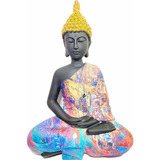 Buda Negro Con Colores Figura