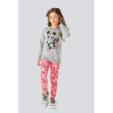 Conjunto Ralakids Infantil Feminino Moletom Flanelado 30238