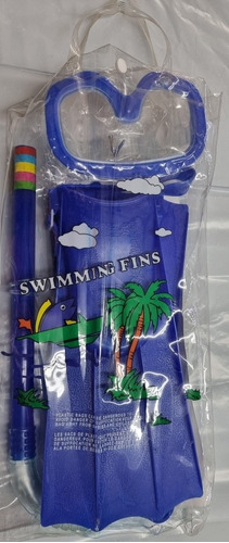 Set De Buceo Niños Aletas Máscara Snorkel