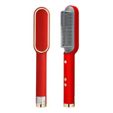 Pente Alisadora De Barba Basiqe Sleek Gold Cor Vermelho Voltagem 110v/220v