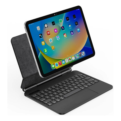 Mr. Gadgets Keyboard Case Pro Para iPad Air 13 M2\u002F M3\u002F Pro 12.9 2018\u002F2020\u002F2021\u002F2022 Funda Teclado Rgb En Español Ñ Magnética Teclado Mágico Bluetooth Color Negro | Meses sin interés