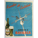 Cervezas De Bavaria Maltina Aviso Publicitario De 1948 Color
