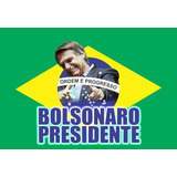 Bandeira Brasil Bolsonaro 1x1,45m +3 Adesivos  Frete Grátis