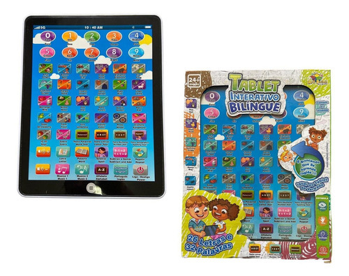 Brinquedo Tablet Interativo Educativo Bilíngue Infantil