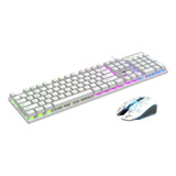 Combo Teclado Español Mouse Gamer Luces Rgb Usb Alámbrico 