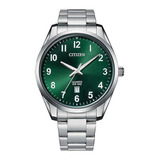 Reloj Citizen Quartz Analog Bi103151x Hombre Color De La Malla Plateado Color Del Bisel Plateado Color Del Fondo Verde