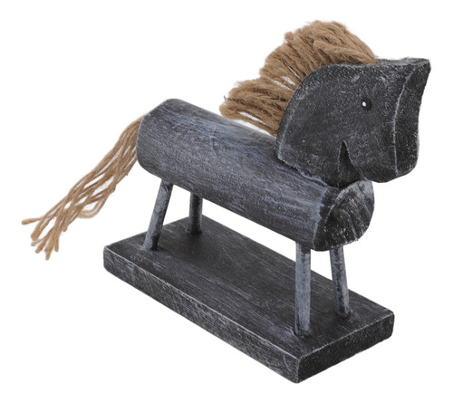 Decoración De Madera Con Forma De Caballo De Troya, Artesaní