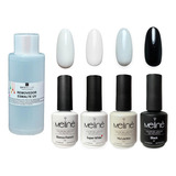 Semipermanente Meline French Francesas Manicure Removedor Color Kit