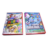 2 Cajas Custom (no Son Juegos) Mario 3d World + New Mario U