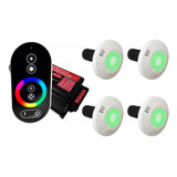 Kit 4 Hiperled 9w Abs Rgb P/ Piscinas Sodramar + Touch 81w