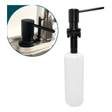 Dispenser Dosador Detergente 320ml Inox Preto Fosco Cozinha