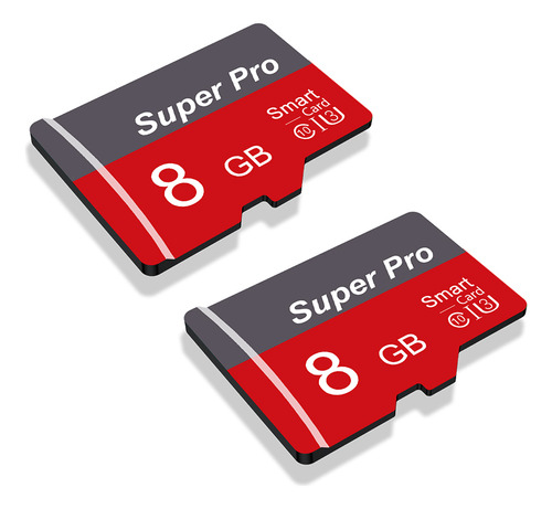 Tarjeta De Memoria Super Pro Micro Sd U3 V10, Rojo Y Gris, 8