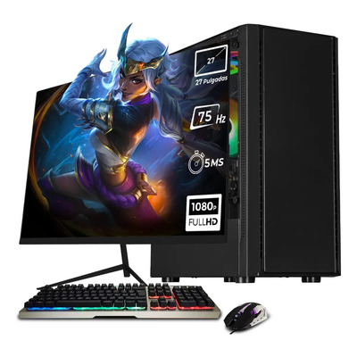 Xtreme Pc Gaming Computadora Intel Core I9 12900 16gb Ssd 1tb Monitor 27 75hz Wifi Nyx Black | Meses sin interés