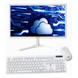 Kit Monitor 19'' Hdmi E Vga + Teclado E Mouse Branco S/fio