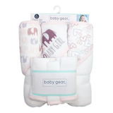 Set Toalla Para Bebes Pack X6 Color Rosa Elefante