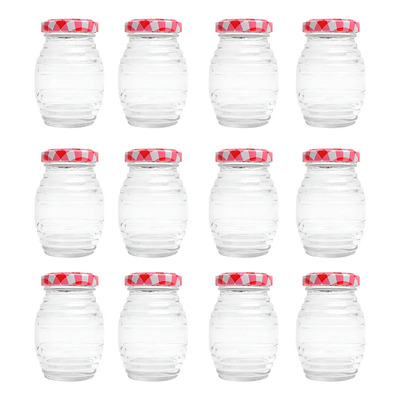 12 Frascos De Vidrio Con Tapa Conserva Barrilito 100 Ml Color Transparente | Meses sin interés