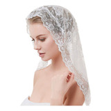 Velo De Novia Elegante Con Diseño De Mantilla, Estilo Mantil