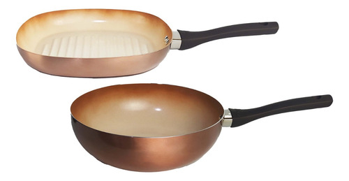 Set Bifera Wok Hudson Antiadherente Ceramica Super Oferta