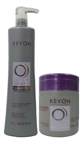 Kit Platinum Silver Profissional Shampoo 1l Máscara 550g