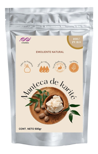 Manteca De Karité 100% Pura Y Orgánica 500gr