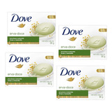 Kit 4 Sabonetes Barra Hidratante Erva Doce Camomila Dove 90g