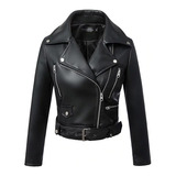 Jaqueta De Couro Faux Punk Rocker Feminina Estilo  Zara 