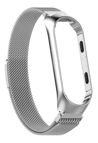 Correa Para Xiaomi Mi Band 3 Acero Milanese Color Plata