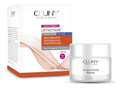 Cluny Crema De Noche Reafirmante  Liftaction Colageno  50ml