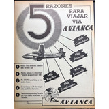 Avianca Aviso Publicitario De 1950