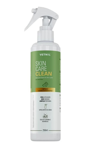 Skin Care Clean Spray 250ml Vetnil Dermatologia