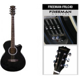 Guitarra Electroacústica Jumbo Freeman Frlc40 Negra