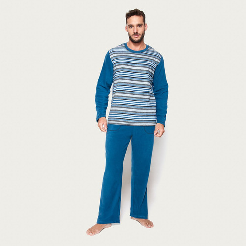 Pijama Hombre Largo Micropolar Palmers 8236agri