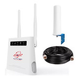 Modem Router 4g Wifi + 3 Ethernet + Antena Omni + Cable 15mt