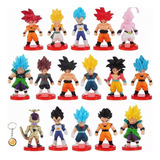 Dragon Ball Juguetes Mini Colección 16 Piezas 7 Cm Goku Etc