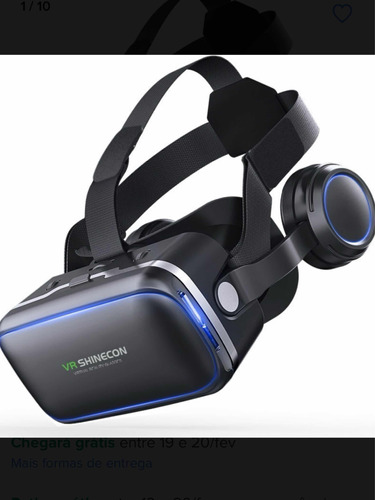 Óculos Vr Realidade Virtual Shinecon 6.0 Fone Controle Full