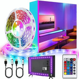 Tira Led Luces Rgb Multicolor Decoración Sala Tv 10m Con Usb