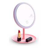 Espejo Para Maquillaje Aumento Luz Led Usb 