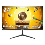 Monitor Gamer Curvo Crua Cr240qc 24 100hz Bocinas Integrada 