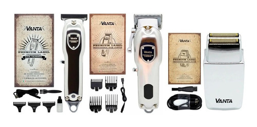 Kit Vanta Premium Label Maquina Corte + Patillera + Shaver