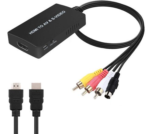 Adaptador Hdmi A Rca Con Cable De Vídeo Convertidor De Audio