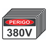 Adesivos Risco Elétrico Perigo 380v Kit Com 10 Unidades.