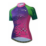 Top - Jersey De Ciclismo Para Mujer Aogda Manga Corta 3d Aco