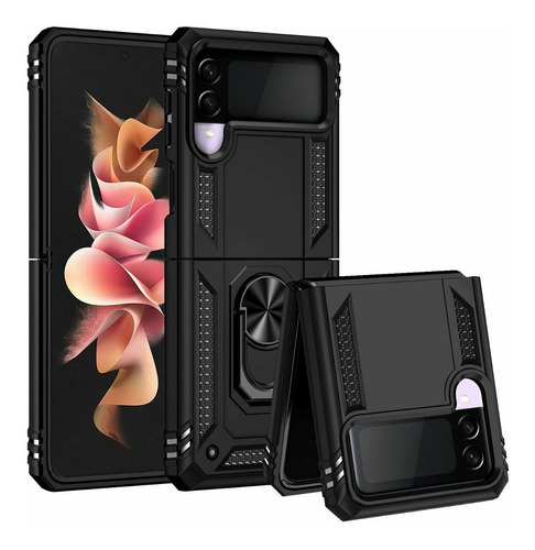 Funda Reforzada Anillo Compatible Con Samsung Z Flip 3 5g