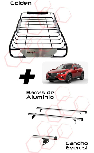 Kit Maletero Equi Barras Aluminio+ Canastilla Mazda Cx3 Cx5 