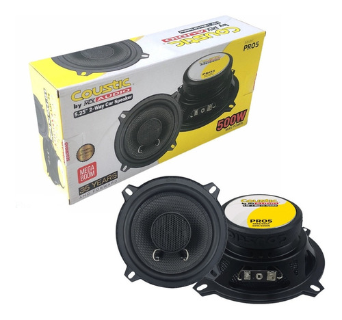 Bocinas 5.25 Pulgadas Coustic Pro5 2 Vias 500 Watts Max Color Negro