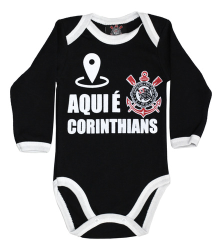 Roupa Moda Inverno Bebe Menino Menina Corinthians Body Bori